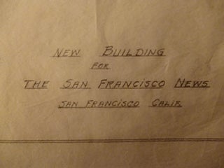 Item #50-1631 Building Plans and Elevation for the San Francisco News Building on the Corner of...