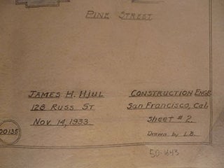 Item #50-1643 Building Plans for 8th Floor, Exposition Building at 216 Pine St., San Francisco....
