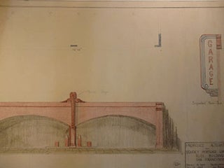 Item #50-1655 Building Plans and Hand Colored Elevations for Proposed Alterations for Goudey...