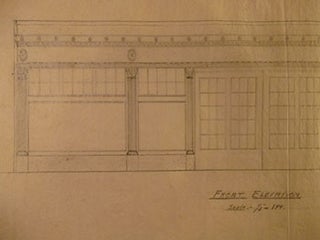 Item #50-1669 Building Plans, Elevation, and Radius Map for a Garage Building for Daniel Lagan....