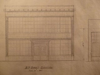 Item #50-1675 Building Plans and Elevations for a Building for Carrie C. McLenegan. on 9th St....