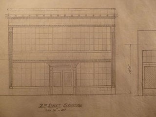 Item #50-1675 Building Plans and Elevations for a Building for Carrie C. McLenegan. on 9th St....