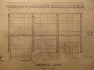 Item #50-1679 Building Plans and Elevations for Building for James H. Hjul on Commercial St., San...