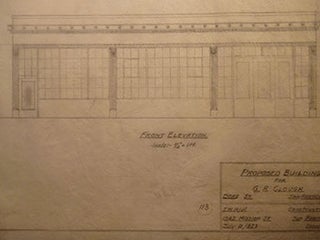 Item #50-1684 Building Plans and Elevations for a Building for G. A. Clough on Dore St., San...