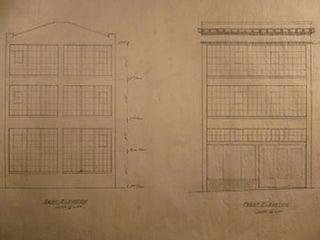 Item #50-1688 Building Plans and Elevations for a Building for Western Plumbing Supply Co. on...