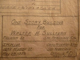 Item #50-1689 Building Plans for a Building for Walter H. Sullivan, President of Investment...