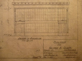 Item #50-1690 Building Plans and Elevation for a Building for George A. Cluff on Jessie St., San...
