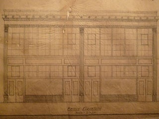 Item #50-1691 Building Plans and Elevation for a Building for James H. Hjul on Mission St., San...