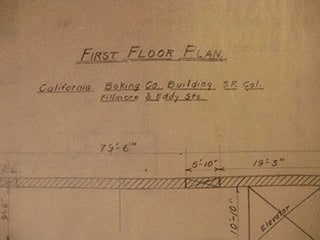 Item #50-1695 Building Plans for Building for California Baking Co. on the Corner of Fillmore St....