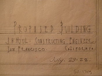 Hjul, James H. - Building Plans for a Proposed Building for James H. Hjul, San Francisco