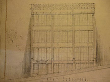 Item #50-1708 Building Plans and Elevation for a Loft Building for James H. Hjul on California St., San Francisco. James H. Hjul.