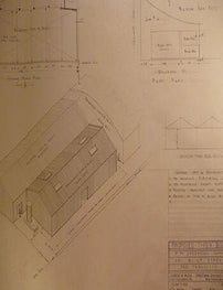 Item #50-1712 Building Plans, Elevations, and Perspectives for a Building for Speekman Chemical Co., 241 Quint St., San Francisco. James H. Hjul.