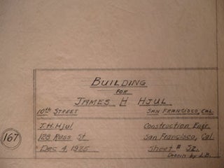 Item #50-1720 Building Plans for a Building for James H. Hjul on 10th St. between 10th and Grace...