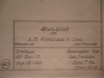 Hjul, James H. - Building Plans for a Building for L.A. Giacobbi & Sons on Howard St. And 13th St. , San Francisco