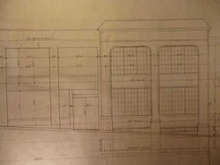 Item #50-1735 Building Plans and Elevations for a Building for James H. Hjul on 1st St. between...