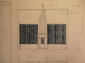 Item #50-1740 Building Plans and Elevation for a Building for Mrs. Thomas A. Driscoll. Current address probably 55 Erie St., San Francisco. James H. Hjul.