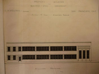 Hjul, James H. - Building Plans and Elevation for a Building for the Bucyrus - Erie Company for C.A. Wellman, at 390 Bayshore Blvd. , San Francisco