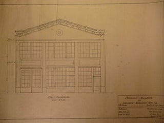 Item #50-1752 Building Plans and Elevation for a Proposed Building for Diamond Electric...