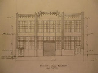 Item #50-1778 Building Plans and Elevation for a Building for James H. Hjul on Harrison St. and...