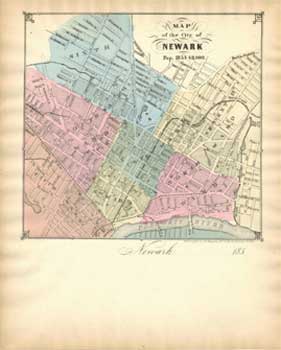Magnus, Charles - Map of the City of Newark