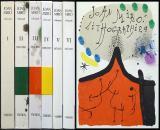 Item #51-0111 Joan Miró. Der Lithograph. Bände 1-6 (I, II, III, IV, V & VI); die komplette Reihe auf deutsch. Joan Miró, M. Leiris, F., Mourlot, R. Queneau, Patrick Cramer.