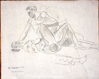 Item #51-0114 Supine Female Dancer with Man above her. Marguerite Zorach, attributed