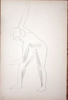 Item #51-0116 Study of a Nude Dancer. Marguerite Zorach, attributed