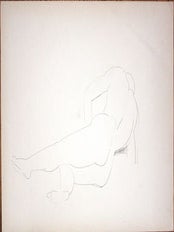 Item #51-0117 Study of a Nude Male. Marguerite Zorach, attributed