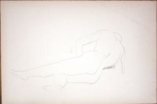 Item #51-0117 Study of a Nude Male. Marguerite Zorach, attributed
