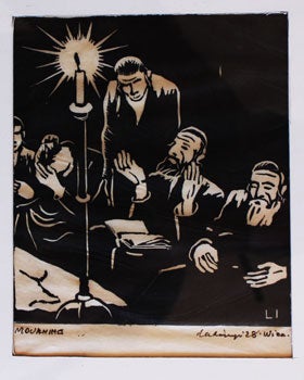 Item #51-0155 Mourning [Jewish scene]. Emory Ladányi, Imre