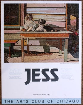 Item #51-0162 Jess. Exhibiition Poster. (Signed). Jess, Jess Collins.