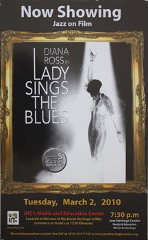 Item #51-0171 Unique poster for the film Lady Sings the Blues March 2, 2010. Diana Ross