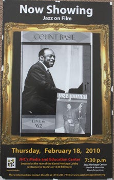 Item #51-0174 Unique poster for the film Count Basie Jazz Journal Live in '62. Feb. 18, 2010. Count Basie.