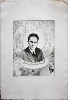 Item #51-0353 Portrait of James Branch Cabell. Frank R. Pap&eacute