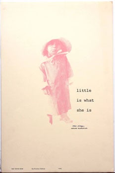 Item #51-0367 Little is What She Is. Aram Saroyan