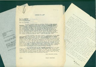 Item #51-0373 Group of letters between the linguists Otto Jespersen,and Stuart Robertson and...