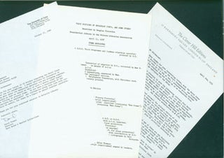 Item #51-0375 Letters and documents relative to the sale of David Jones (1895-1974) archives...