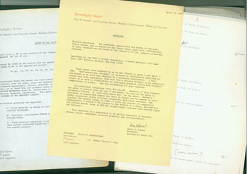 Item #51-0391 Appraisal of the notebooks, manuscripts and drafts of the poet Robert Duncan for SUNY Buffalo. Robert Duncan, Peter B. Howard.
