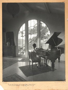 Item #51-0399 Etude [Woman playing a piano along California Coast.]. George E. Stone