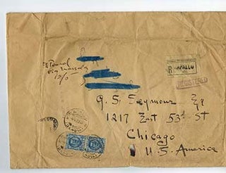 Item #51-0400 Envelope addressed to G.S. Seymour Chicago. Ezra Pound