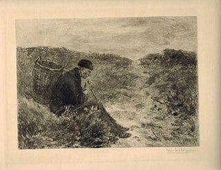 Item #51-0401 Peasant with basket, resting. Max Liebermann, After