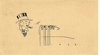 Item #51-0405 Portrait of a clown. (Original ink drawing). George McManus.