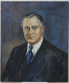 Item #51-0422 Portrait of President Franklin Delano Roosevelt (FDR). FDR artist.