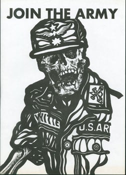 Item #51-0445 Join the Army [Anti-war Poster of a military skeleton]. Flavio Costantini