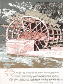 Item #51-0484 Waterwheel at Merton. Industrial Archaeology. Richard Bawden