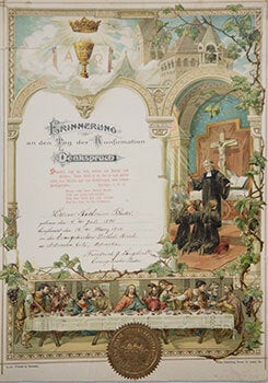Item #51-0497 Erinnerung an den Tag der Konfirmation. Denkspruch. Eden Publishing