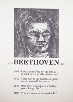 Item #51-0540 Portrait of Beethoven. Poster. Mark Luca
