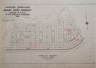 Item #51-0553 Map of Lakeside Subdivision of Adams Point Property, Portion of Plot 21 V.& D....