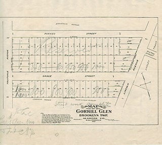 Item #51-0556 Subdivision Map of Gorrill Glen, Brooklyn Twp. [Oakland,] Alameda Co., Cal. P. A....