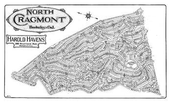 Item #51-0560 Subdivision Map of North Cragmont, Berkeley, California, April 1908. Harold Havens.